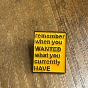 (New) Yellow Motivational Enamel Pin
